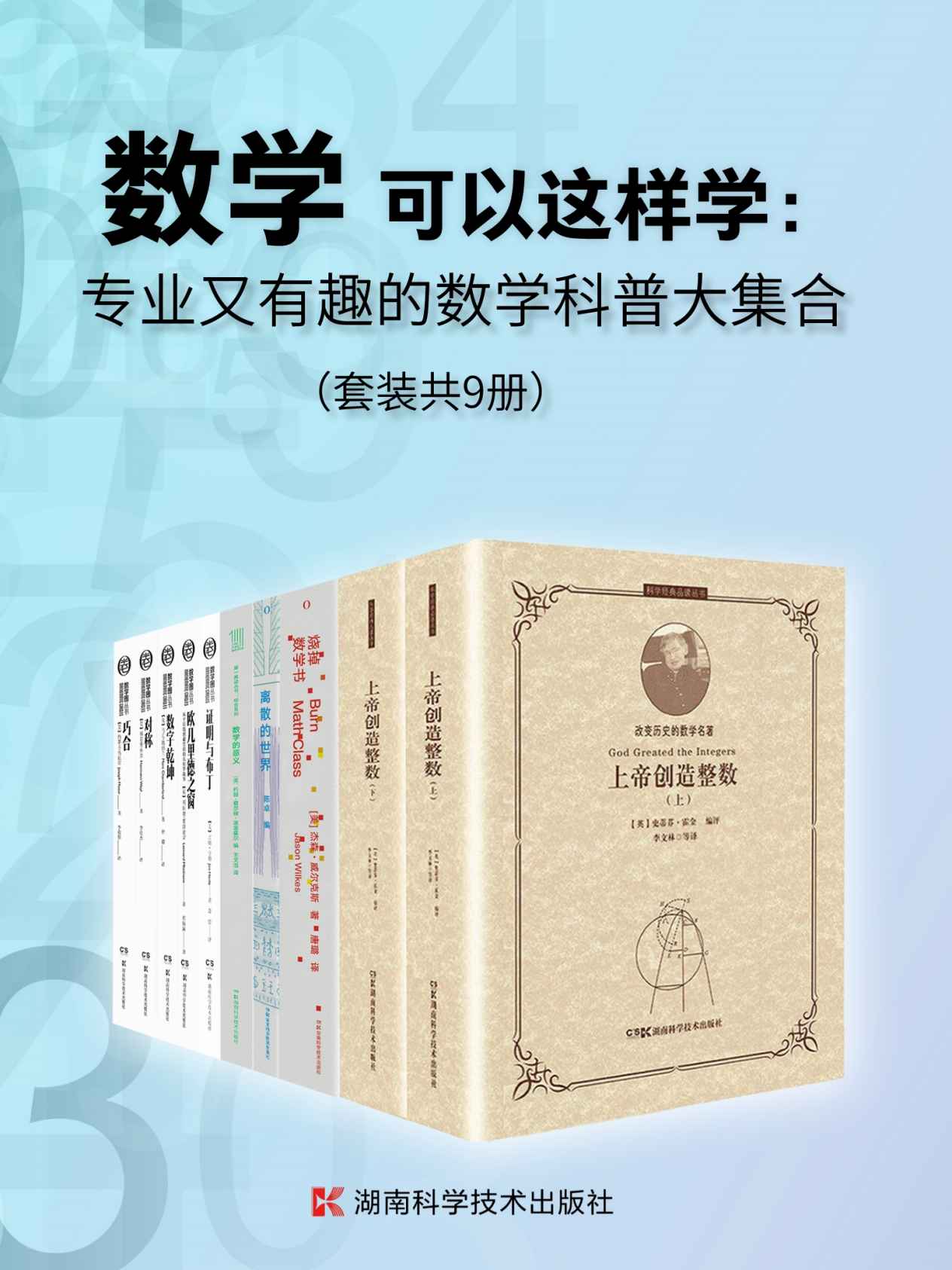 数学可以这样学：专业又有趣的数学科普大集合（套装共9册）《上帝创造整数 烧掉数学书：重新发明数学 离散的世界：那个夏天我们一起谈论离散数学 数学的意义 证明与布丁 欧几里得之窗 数字乾坤 对称 巧合》