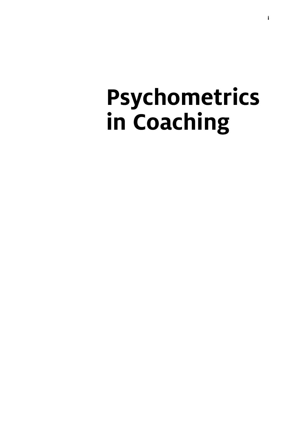 Psychometrics in Coaching